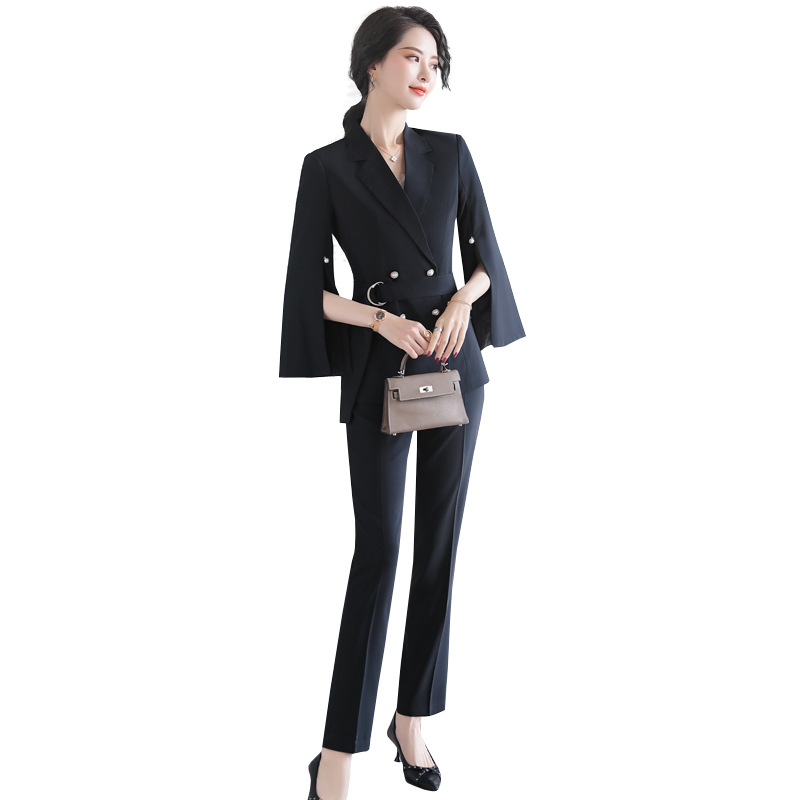 2020 Lday Wide Sleeve Summer High End Elegant Women' Suits Blazer with Jacket Trousers Work Wear Pants 2 Piece Sets Suit Set, White pants set
2020 Lday Wide Sleeve Summer High End Elegant Women' Suits Blazer with Jacket Trousers Work Wear Pants 2 Piece Sets Suit Set, White pants set