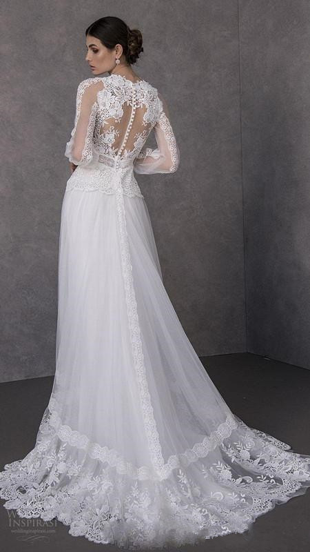 bohemian wedding dress long sleeve lace appliqued beach outdoor bridal dresses a line country wedding gowns vestidos de novia