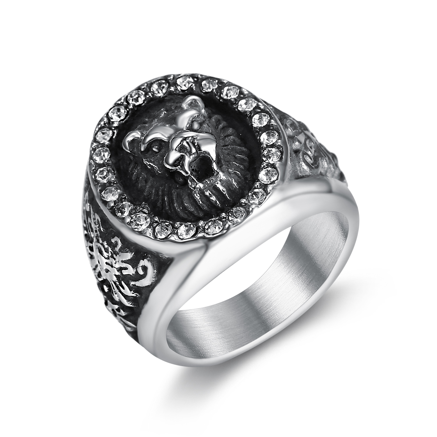 Vintage Lion Ring Men Titanium white Punk Finger Fashion Stainless Steel Jewelry Accessories Rock Seal Rings Party Gifts
Vintage Lion Ring Men Titanium white Punk Finger Fashion Stainless Steel Jewelry Accessories Rock Seal Rings Party Gifts