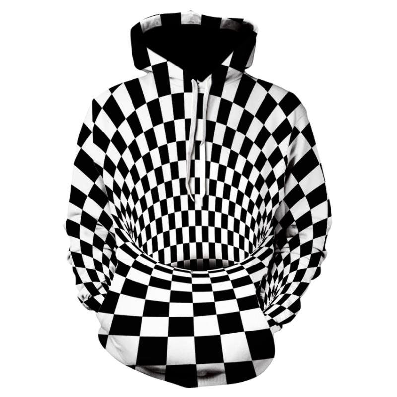 Stylish hoodie personality black and white plaid men's long sleeve thin sports high quality hypnotic hoodie, Picture color
Stylish hoodie personality black and white plaid men's long sleeve thin sports high quality hypnotic hoodie, Picture color