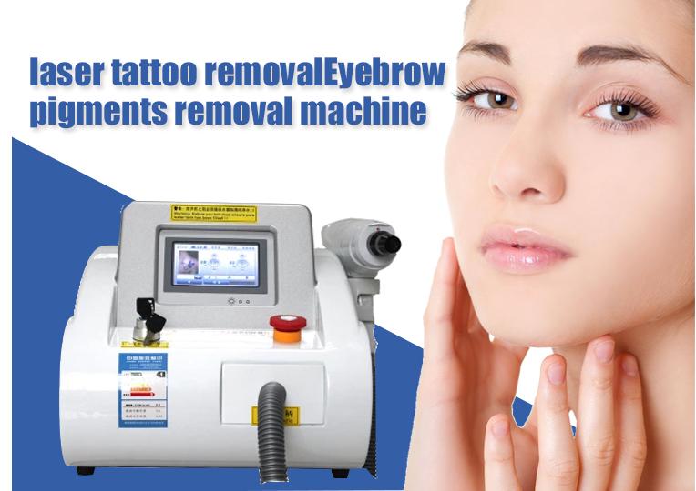 Portable nd yag laser machine tattoo removal Melanin removals spots Remove Beauty machine with 6 language