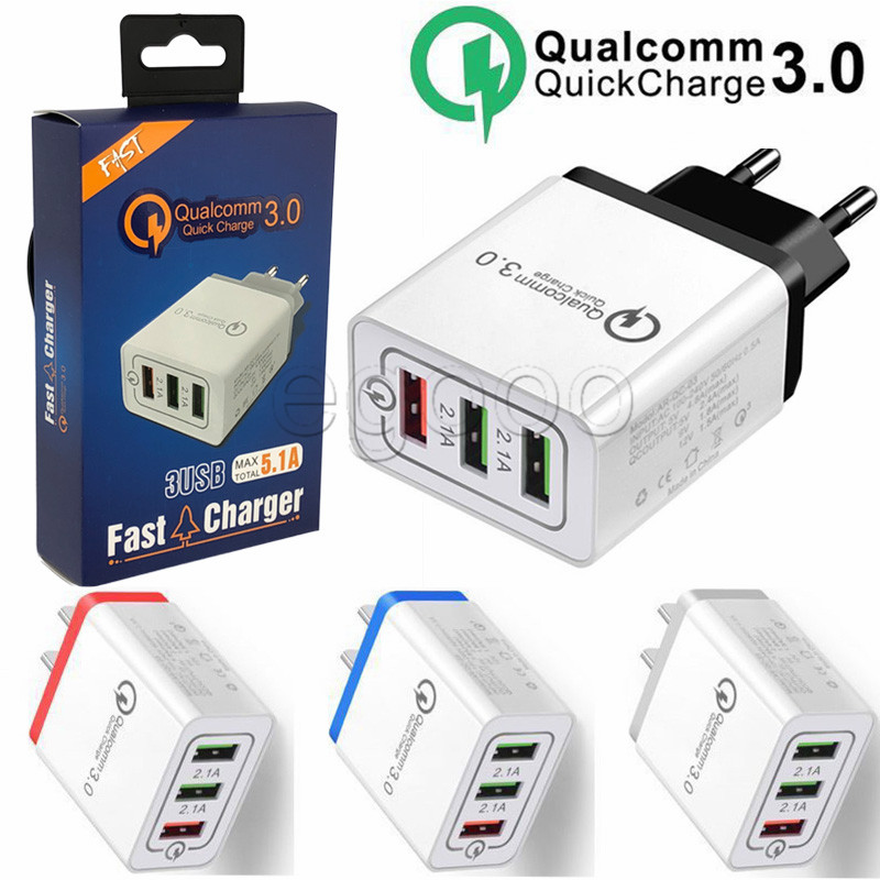 3 Ports Quick Charge 3.0 USB Charger Power Adapter for Samsung Xiaomi LG HTC Mobile Phones QC3.0 Travel Fast Charger
3 Ports Quick Charge 3.0 USB Charger Power Adapter for Samsung Xiaomi LG HTC Mobile Phones QC3.0 Travel Fast Charger