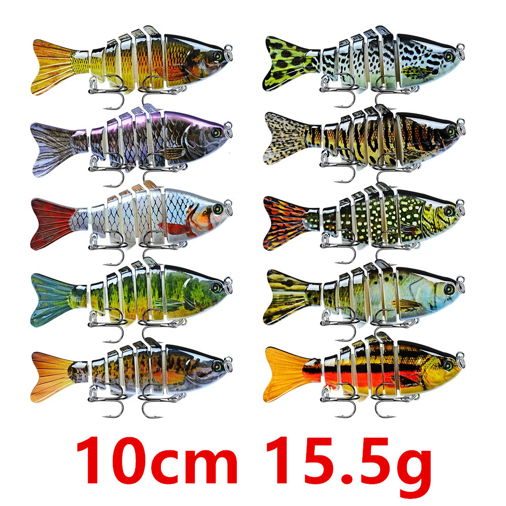 7 Sections Fishing Lure 10cm/15.5g Swimbait Fishing Bait 6# Hook Pesca Fishing Tackle FS_37
7 Sections Fishing Lure 10cm/15.5g Swimbait Fishing Bait 6# Hook Pesca Fishing Tackle FS_37