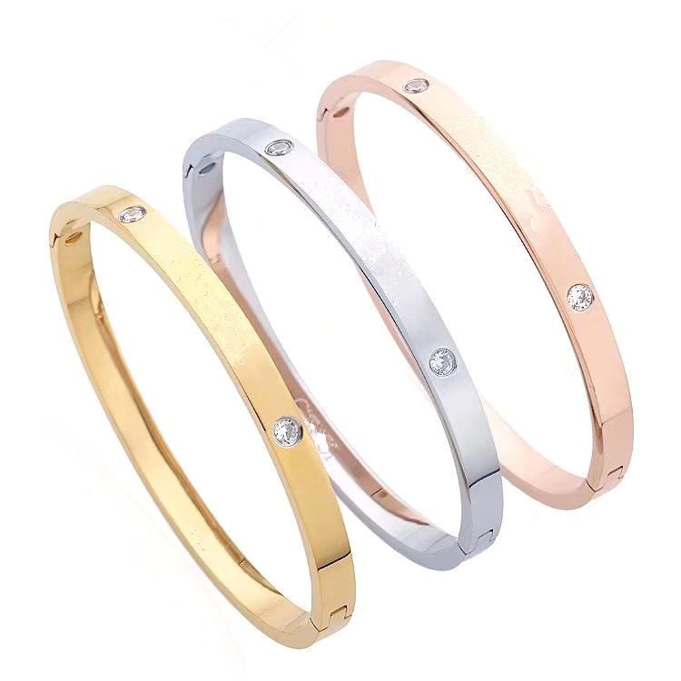 fashion double diamond bracelet charm bracelet stainless steel jewelry brand hand bracelet luxury designer jewelry bangles, Black
fashion double diamond bracelet charm bracelet stainless steel jewelry brand hand bracelet luxury designer jewelry bangles, Black
