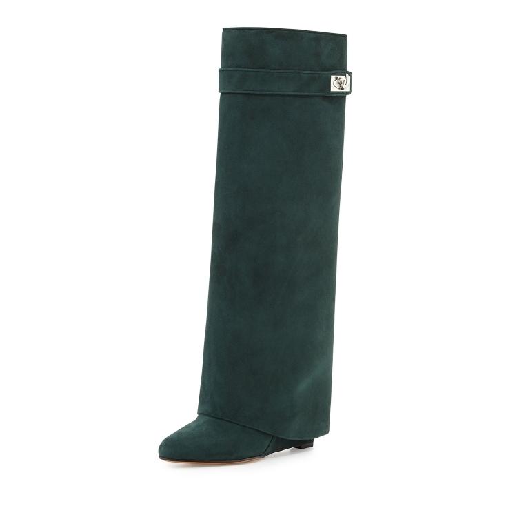 2020 Stylish winter wedge boats for women pointed toe knee high boots height increasing ladies motorcycle booties snow boots, Black
2020 Stylish winter wedge boats for women pointed toe knee high boots height increasing ladies motorcycle booties snow boots, Black