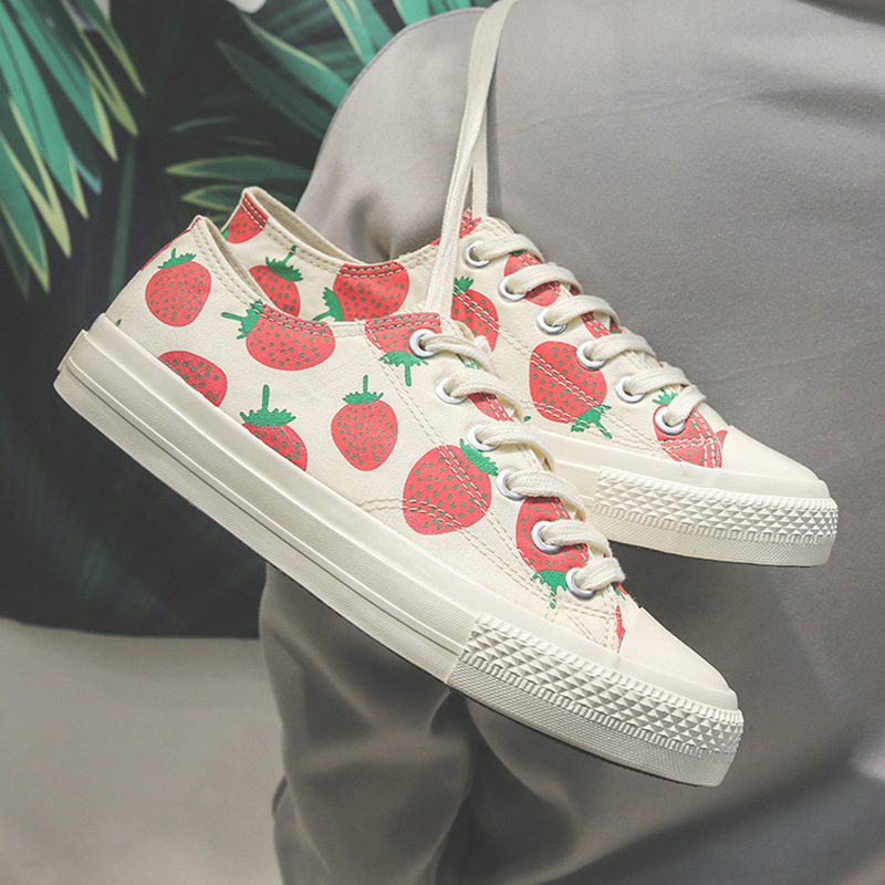Fashion Strawberry network celebrity high bank canvas shoes male students Korean version of the trend of couples 2019 new ins white shoes, Multi
Fashion Strawberry network celebrity high bank canvas shoes male students Korean version of the trend of couples 2019 new ins white shoes, Multi