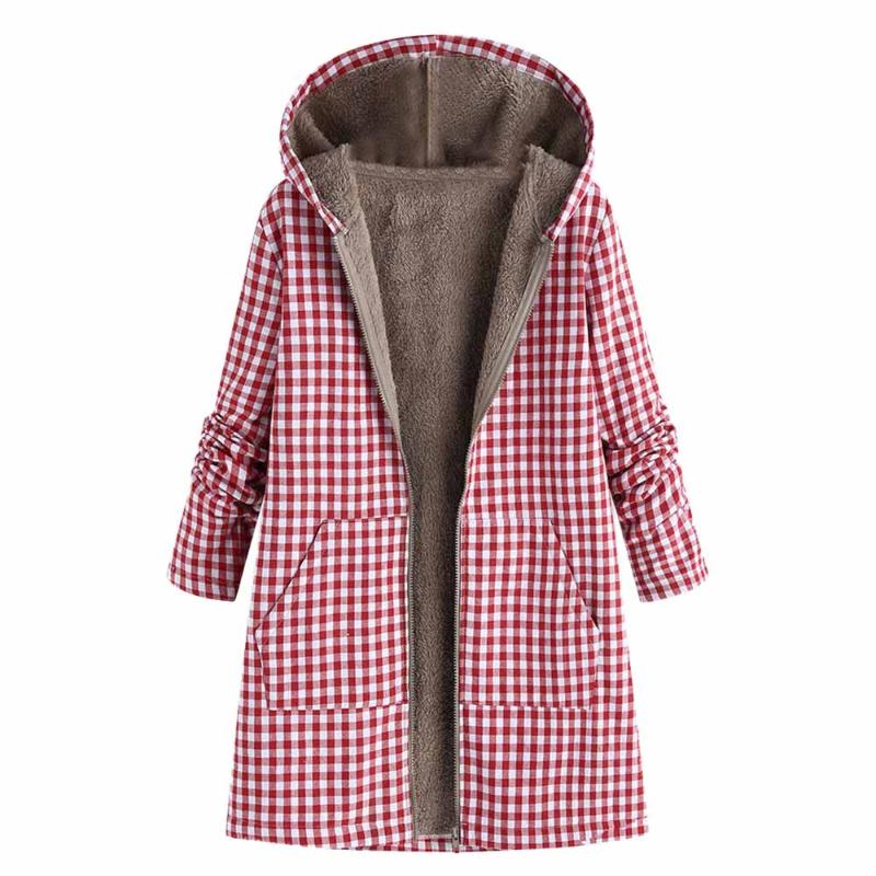 New High Quality Hooded Coats Cotton Winter Womens Outwear Coat Warm Outwear Zipper Plaid Print Pockets Vintage Oversize Coats, Ye
New High Quality Hooded Coats Cotton Winter Womens Outwear Coat Warm Outwear Zipper Plaid Print Pockets Vintage Oversize Coats, Ye