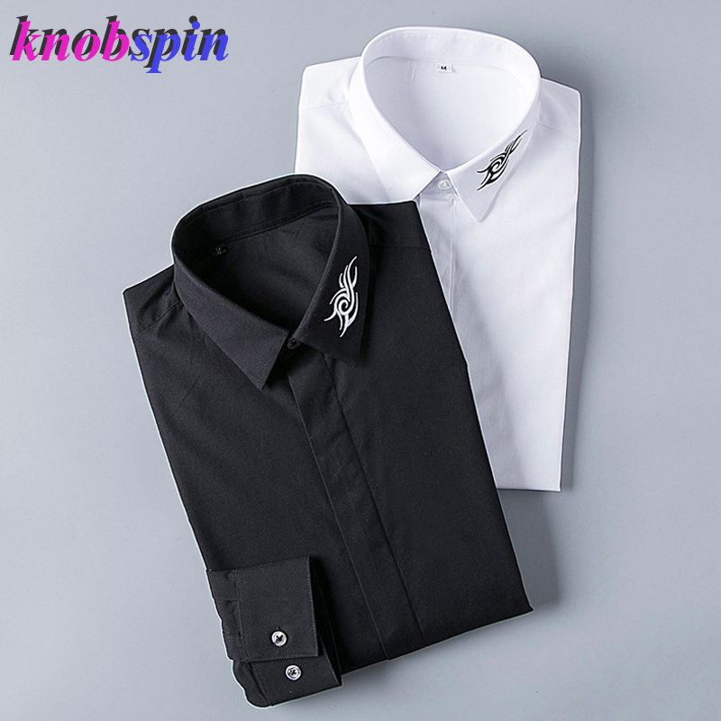 Europe Fashion Brand Men Shirt 2019 Elegant Embroidery Long sleeve Chemise homme Turn down collar Slim Camisas social masculina, Black
Europe Fashion Brand Men Shirt 2019 Elegant Embroidery Long sleeve Chemise homme Turn down collar Slim Camisas social masculina, Black