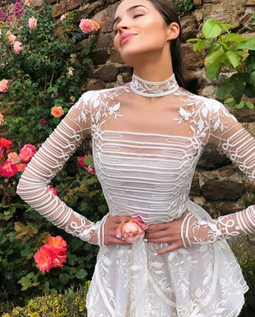 Paolo Sabastian Prom Dresses High Neck Lace Embroidery Short Evening Dress A Line Arabic Special Robes De Soirée