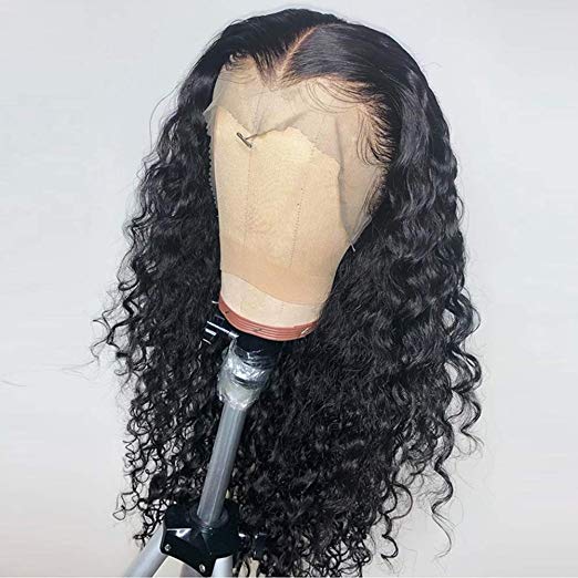 Deep Wave Human Hair Curly Lace Front Wigs Pre Plucked Brazilian 360 laces frontal For Women Wet Wavy Glueless diva1