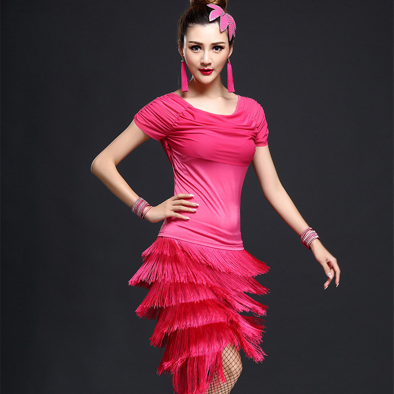 2020 Latin Dance Competition Dresses Black/Red/Blue/Red Latin Party Dresses Three Layer Tassels Cha Cha Rumba Tango Dance Dress
2020 Latin Dance Competition Dresses Black/Red/Blue/Red Latin Party Dresses Three Layer Tassels Cha Cha Rumba Tango Dance Dress