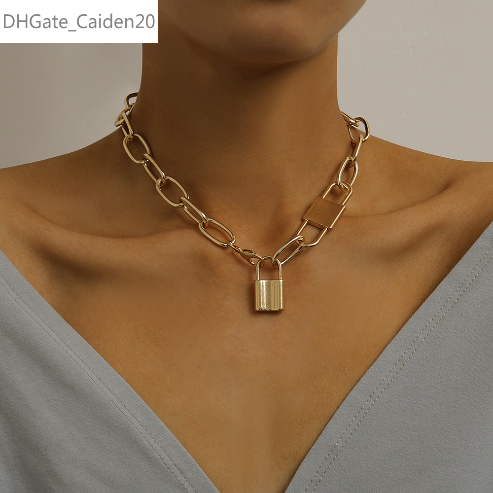 Punk Gold Color Padlock Pendant Necklace Statement Miami Curb Cuban Thick Choker Necklaces Collar For Women Jewelry
Punk Gold Color Padlock Pendant Necklace Statement Miami Curb Cuban Thick Choker Necklaces Collar For Women Jewelry