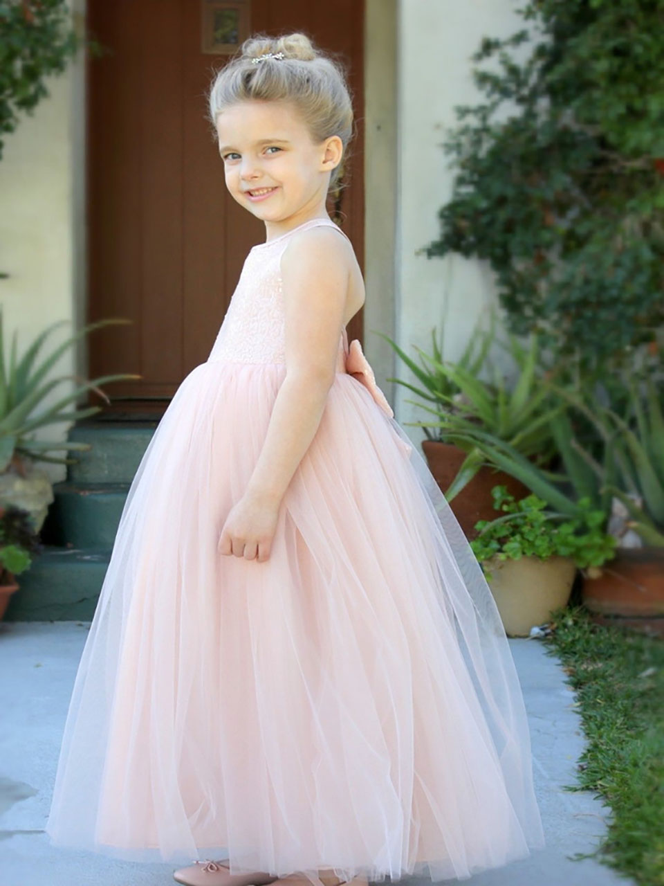 Elegant Kids Sequin Flower Girls Dress Kids Pageant Party Gown Prom Princess Formal Occassion Girls Dress