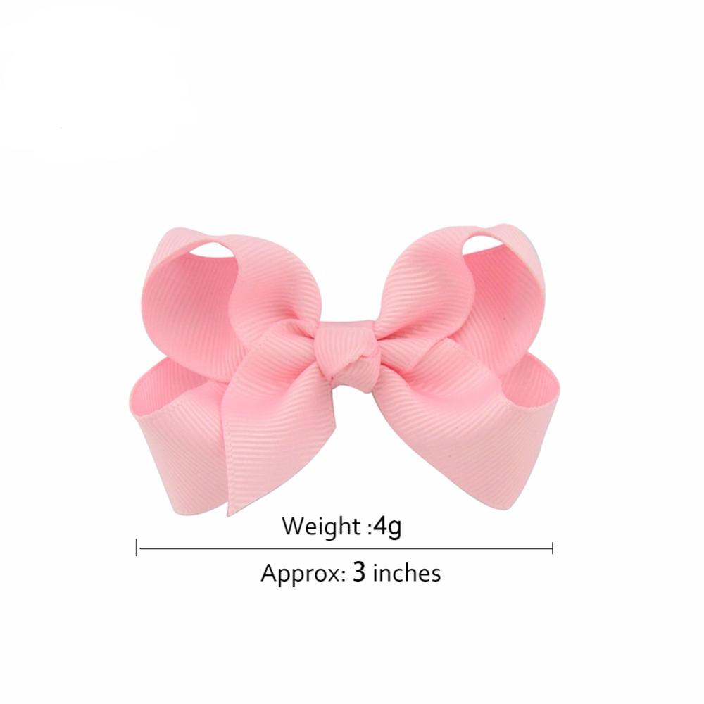 20pcs/Lot Korean 3 Inch Grosgrain Ribbon Hair Bows Accessories With Clip Boutique Bow Hairpins Hair Ornaments