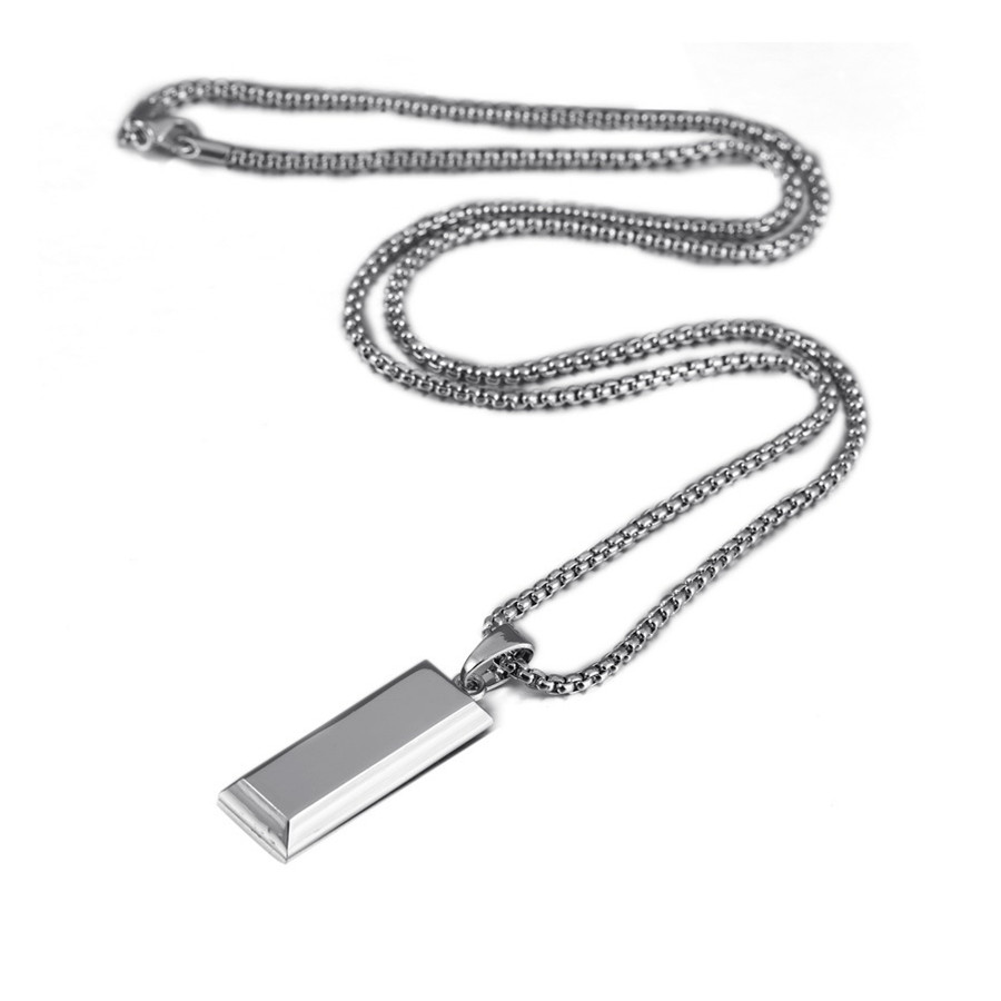Men Fashion Hip Hop Jewelry Bullion Pendant Necklace Silver Stainless Steel Snake Chain Design 18k Gold Plated Trendy Necklace For Men Gift
Men Fashion Hip Hop Jewelry Bullion Pendant Necklace Silver Stainless Steel Snake Chain Design 18k Gold Plated Trendy Necklace For Men Gift