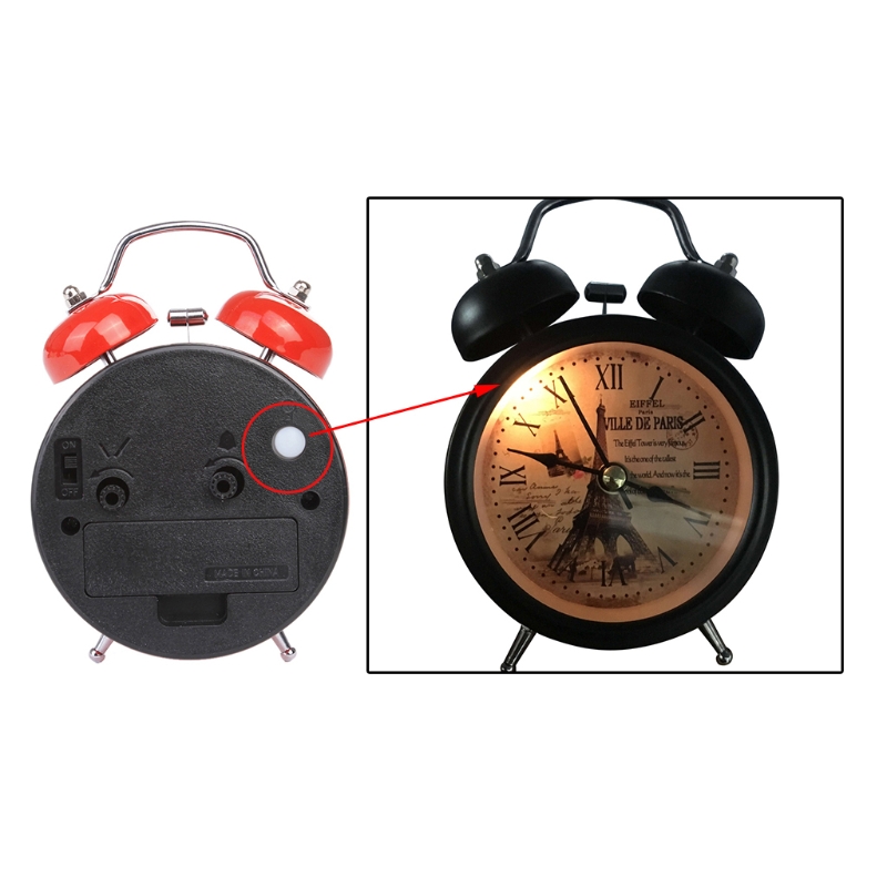 LED Twin Bell Alarm Clock Silent Alloy Metal Alarm Table Bedside Clock Decor 72XF
LED Twin Bell Alarm Clock Silent Alloy Metal Alarm Table Bedside Clock Decor 72XF