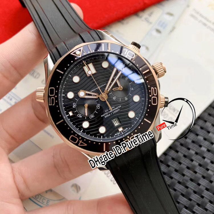 New Diver 300M A21j Automatic Mens Watch Two Tone Rose Gold Black Textured Dial Black Rubber Watches 210.22.44.51.01.001 Puretime E262a1, Customized waterproof service
New Diver 300M A21j Automatic Mens Watch Two Tone Rose Gold Black Textured Dial Black Rubber Watches 210.22.44.51.01.001 Puretime E262a1, Customized waterproof service