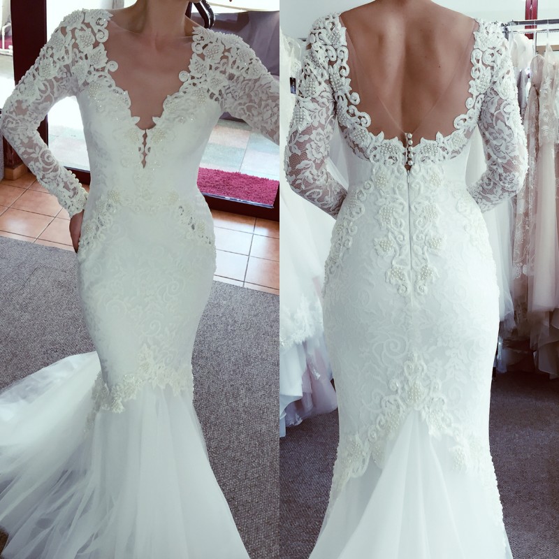 2019 Modest Mermaid Wedding Dresses Sheer Jewel Neck Lace Appliqued Garden Country Wedding Dress Long Beach Bridal Gowns Vestido De Novia, Hunter green
2019 Modest Mermaid Wedding Dresses Sheer Jewel Neck Lace Appliqued Garden Country Wedding Dress Long Beach Bridal Gowns Vestido De Novia, Hunter green