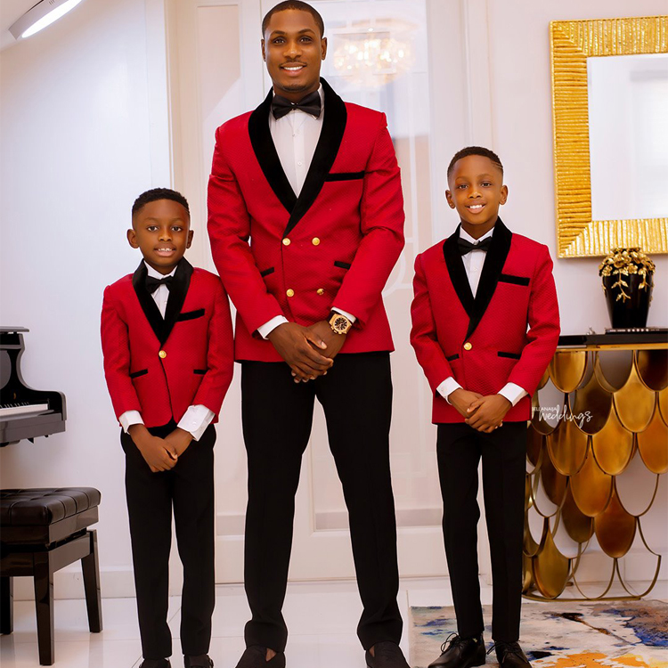 Red Wedding Groom Wear Black Shawl Lapel Double Breasted Men Pant Suits Handsome Custom Made Two Pieces Groomsmen Tuxedos