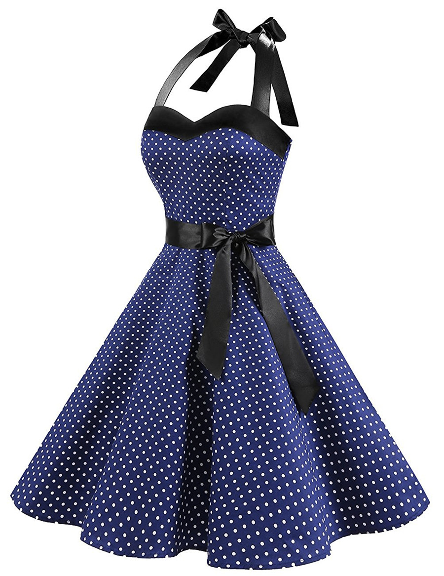 2019 Summmer Newest Women Vintage Dress Polka Dot Retro Cocktail Prom Party Dress Country Rock Bandage Dress, White;black
2019 Summmer Newest Women Vintage Dress Polka Dot Retro Cocktail Prom Party Dress Country Rock Bandage Dress, White;black