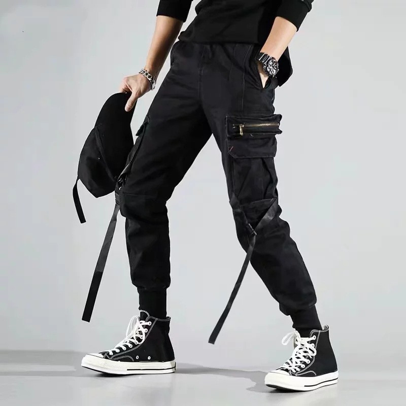Januarysnow Streetwear Casual Joggers Men Cotton Slim Black Mens Sweatpants Trousers Ribbons Pockets Ankle-length Harem Pants Man
Januarysnow Streetwear Casual Joggers Men Cotton Slim Black Mens Sweatpants Trousers Ribbons Pockets Ankle-length Harem Pants Man