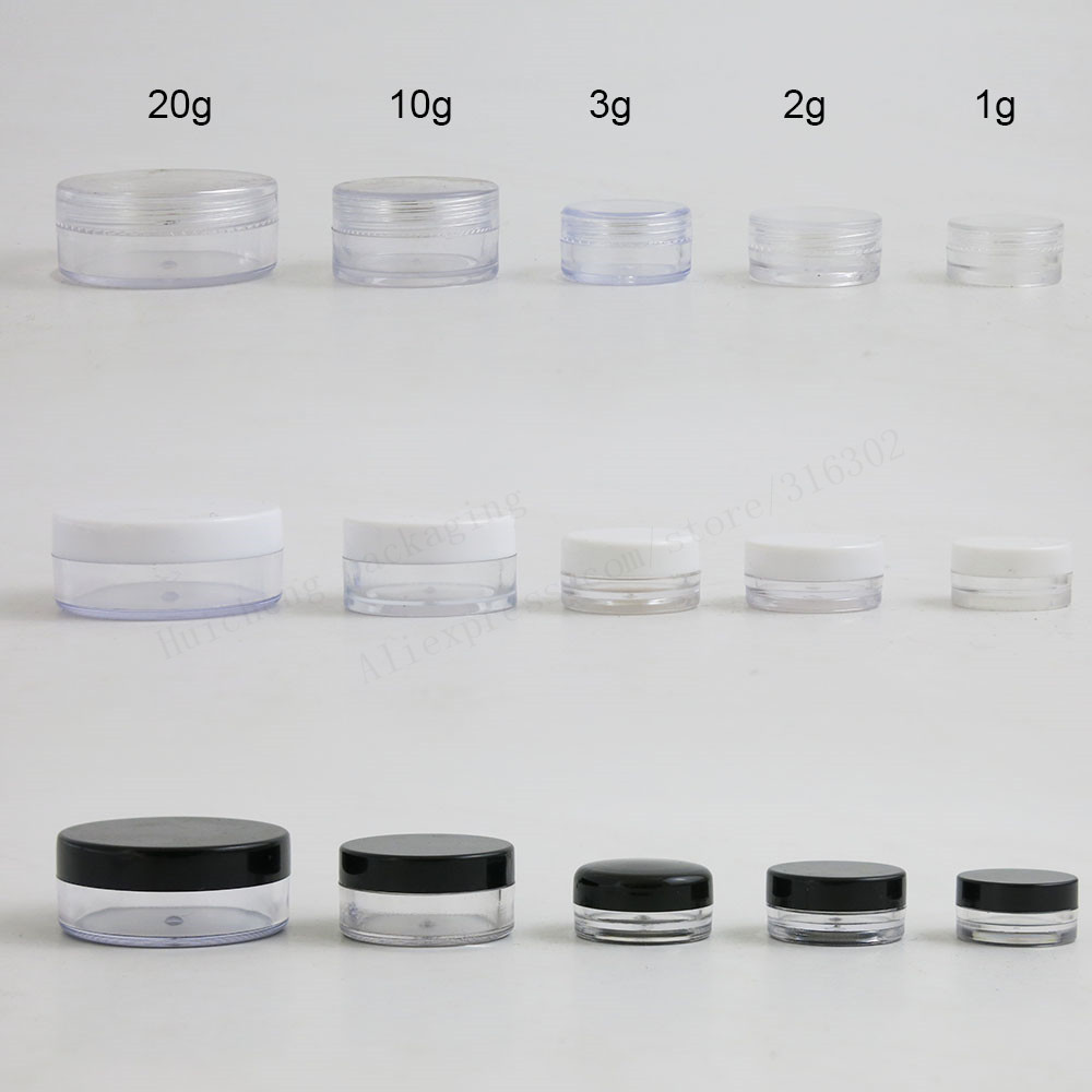 1g 2g 3g 5g 10g 20g Refillable Face Cream Jars Cosmetic Container Plastic Container Empty Sample Makeup Pot
1g 2g 3g 5g 10g 20g Refillable Face Cream Jars Cosmetic Container Plastic Container Empty Sample Makeup Pot
