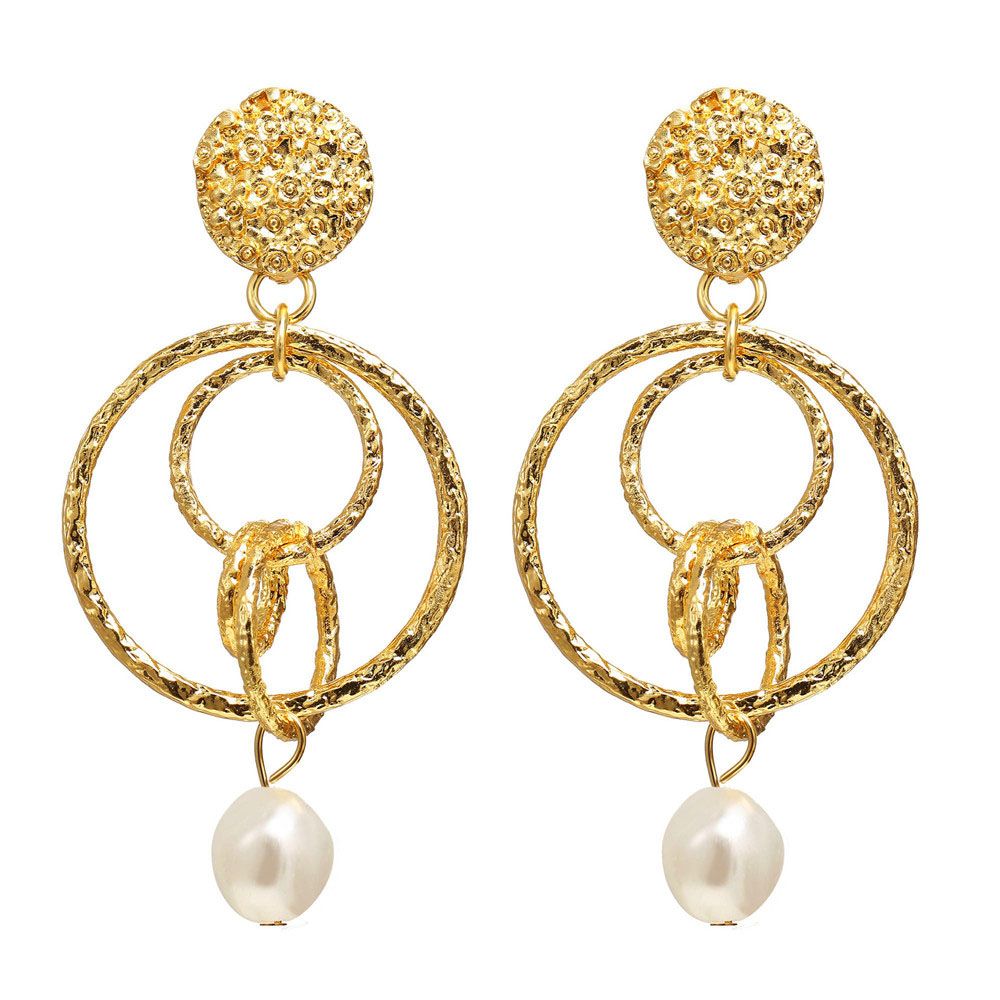 New Arrival Round Fashion Pearl Pendant Earring for Women Gold Creative Hoop Earrings Modern Jewelry Gifts, Silver
New Arrival Round Fashion Pearl Pendant Earring for Women Gold Creative Hoop Earrings Modern Jewelry Gifts, Silver