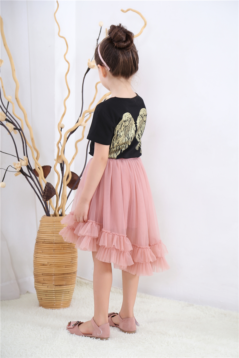 Girls Hi-lo tutu skirts Kids girl Mauve Tulle Skirt Wedding Bridal Bridesmaid Skirt Knee Length Skirt with Ruffles 1-10 YS