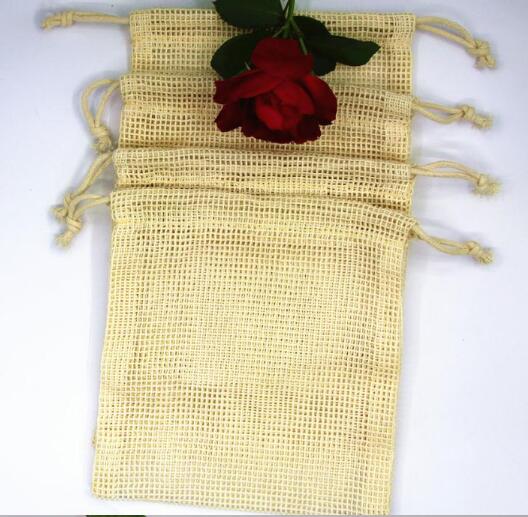 Reusable Bags Organic Cotton Washable Mesh Bags for Grocery Shopping Fruit Vegetable Organizer Storage Bag