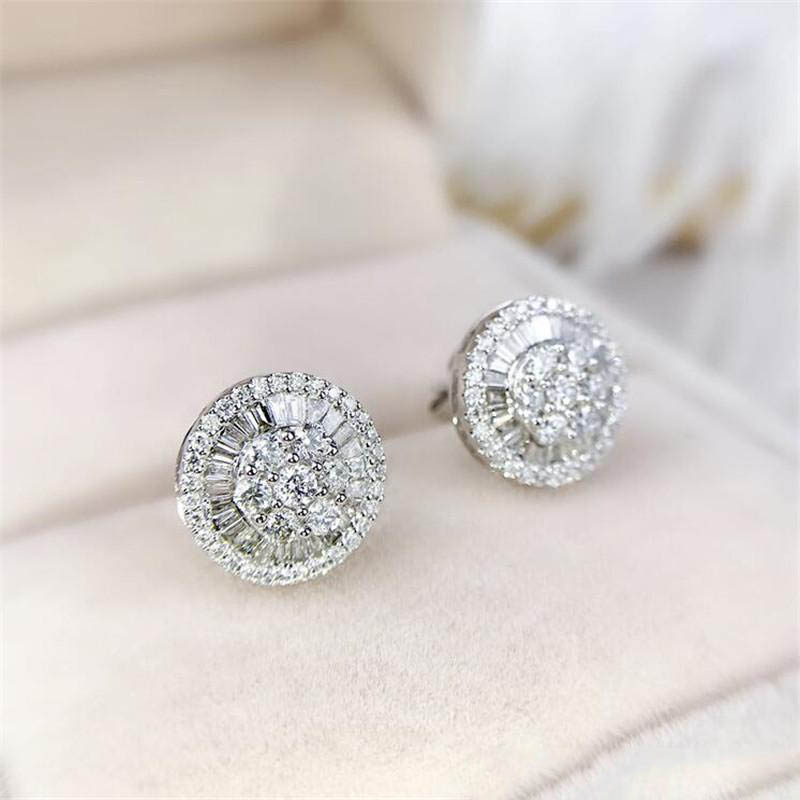 Circle Stud Earring Luxury Jewelry 925 Sterling Silver Full Princess Cut White Topaz CZ Diamond Gemstones Women Wedding Bridal Earring Gift
Circle Stud Earring Luxury Jewelry 925 Sterling Silver Full Princess Cut White Topaz CZ Diamond Gemstones Women Wedding Bridal Earring Gift