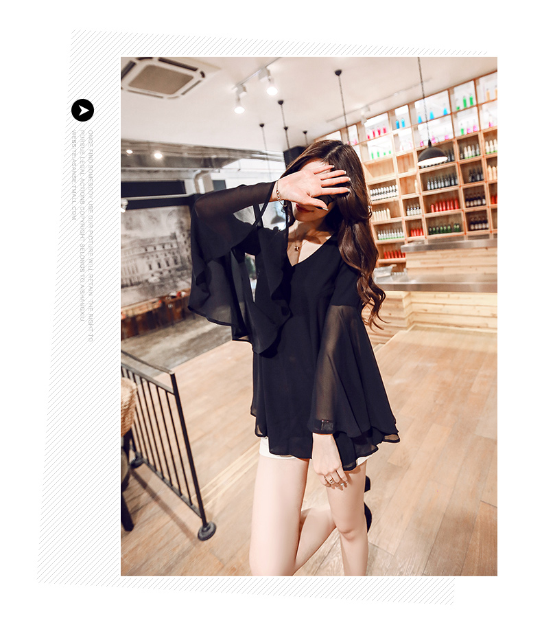 2020 New Summer Women Chiffon Tops & Blouse Girls Long Sleeve Shirt & Tops Feminine Fat Loose Tops Plus Size 5XL