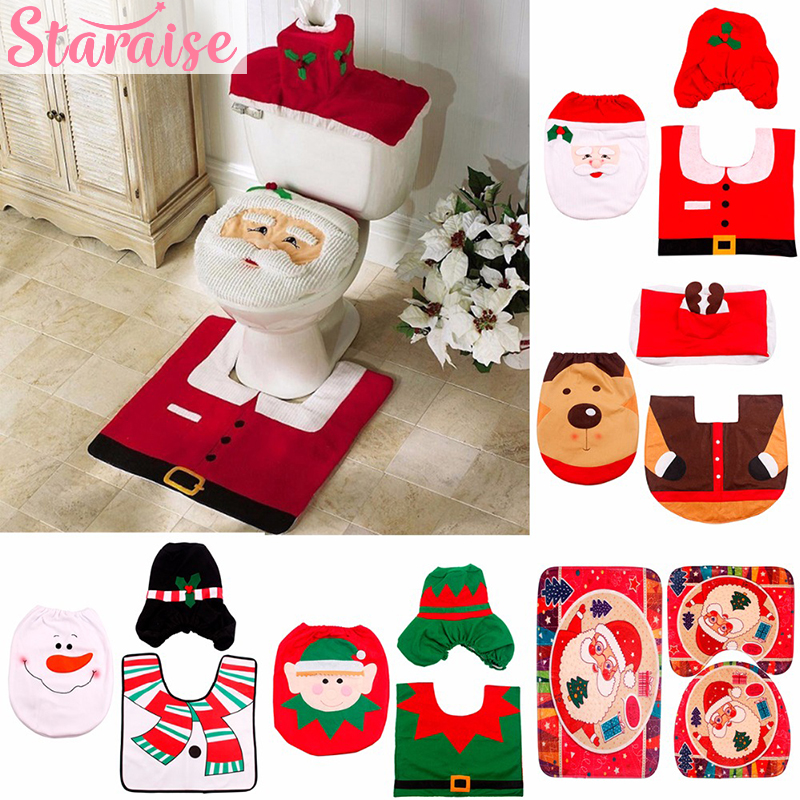 Modern Christmas Ornaments Toilet Seat Cover Shower Curtain Rug Christmas Decorations For Home Decor New Year 2019 Xmas Suppies
Modern Christmas Ornaments Toilet Seat Cover Shower Curtain Rug Christmas Decorations For Home Decor New Year 2019 Xmas Suppies