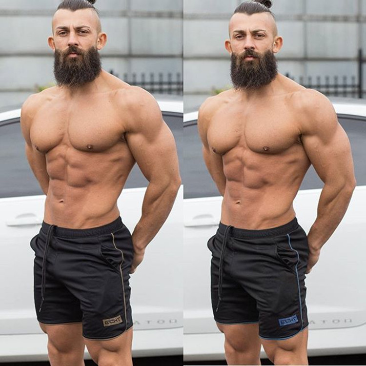 ECHT Printed Mens Shorts Casual Gym Athletic Shorts Leisure Short Pants Male Outdoor Fitness Shorts Boardshorts