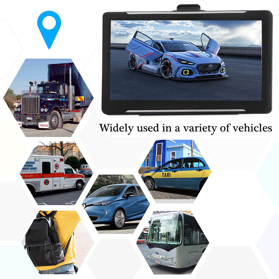 7 inch Truck Car GPS Navigation Bluetooth Handsfree Wireless AVIN GPS Navigator 800MHZ RAM256MB MP4 FM Transmitter 8GB 3D Maps