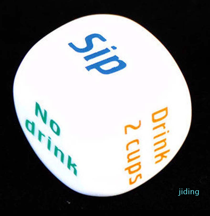 wholeParty Drink Decider Dice Games Pub Bar Fun Die Toy Gift KTV Bar Game Drinking Dice 25cm 100pcs