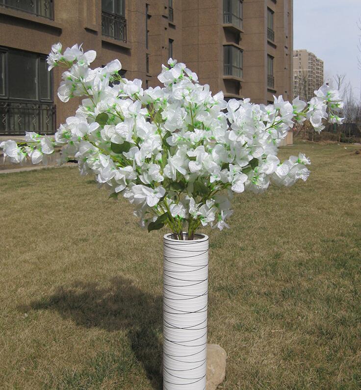 Artificial flowers big Cherry blossom 46Inch /120 cm long Bougainvillea speetabilis can be used to decorative wedding garden and mall SF011