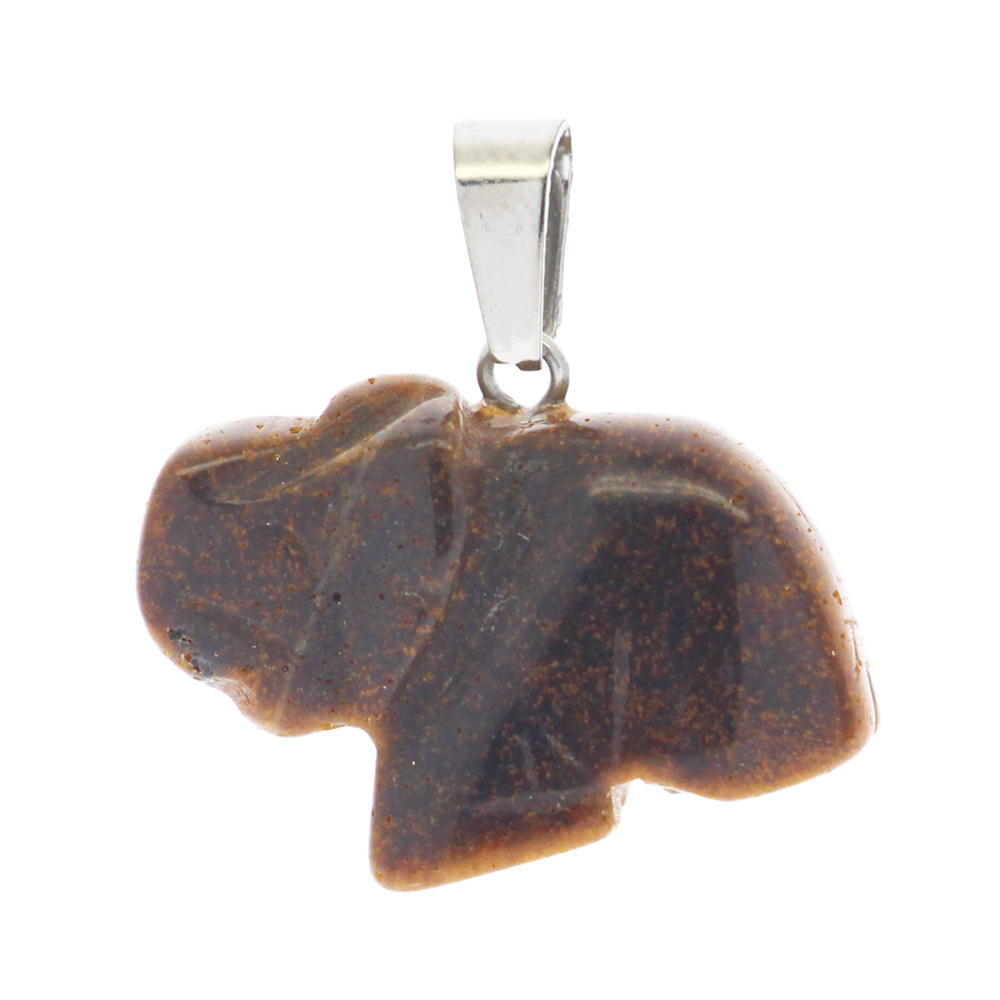 Exquisite natural gemstone pendant elephant shape agate stone 12 mixcolor gemstone pendant set