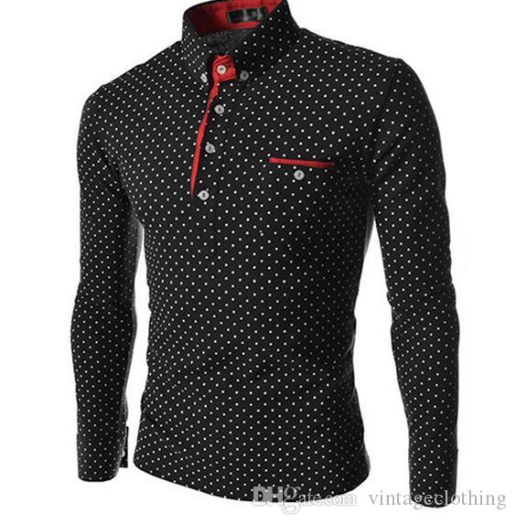 Men's Polos Mens Dress Shirts Fashion Long Sleeve Casual Designer Polka Shirt Fit Size M-3XL, Black
Men's Polos Mens Dress Shirts Fashion Long Sleeve Casual Designer Polka Shirt Fit Size M-3XL, Black
