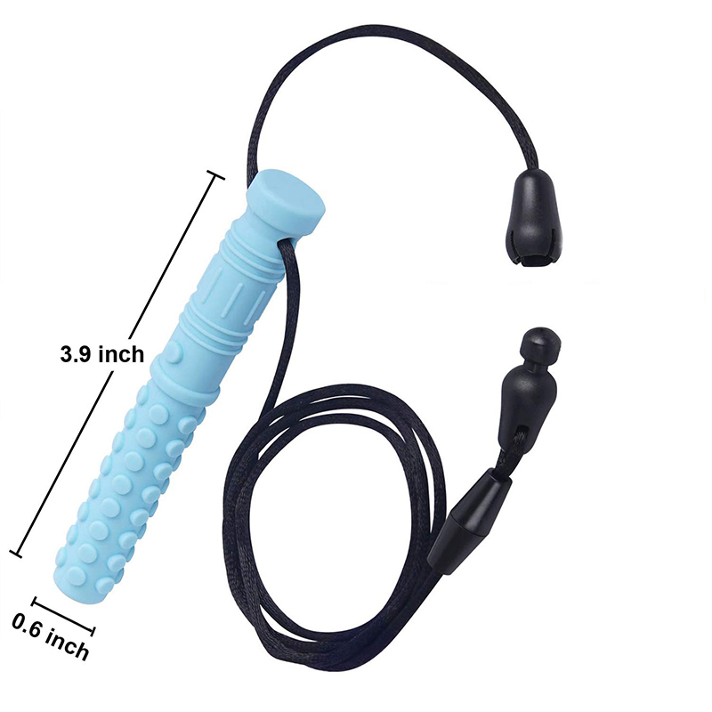 Sensory Chew Necklace Upgrade Textured Saber Chewing Pendant Silicone Teethers Oral Motor Chew Toys Chewlery Necklace for Infant Kids