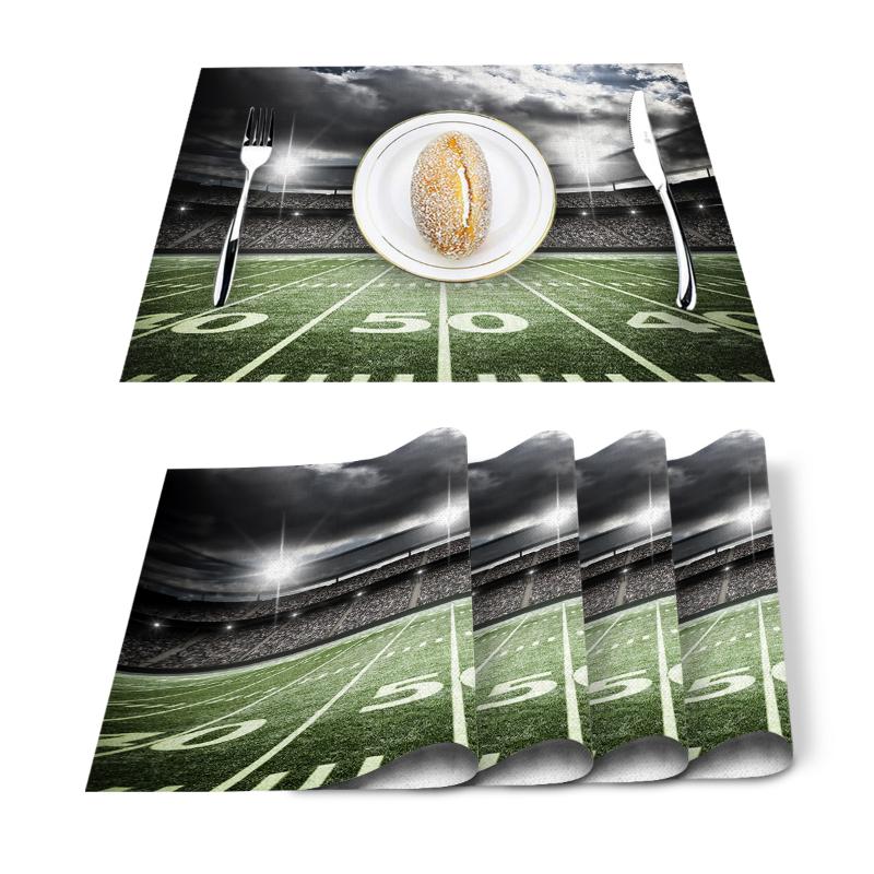 4/6 Pcs Placemat Table Mat Soccer Football Game Competition In Gymnasium Printed For Tables Linen Cotton Kitchen Dining Pads Set
4/6 Pcs Placemat Table Mat Soccer Football Game Competition In Gymnasium Printed For Tables Linen Cotton Kitchen Dining Pads Set