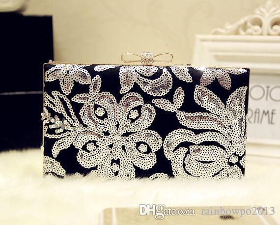 Factory sales of hand stitched sequins woman Yanbao high-grade diamond bow dinner bag burst elegant Beaded sequined dress hand bag, Gold 
Factory sales of hand stitched sequins woman Yanbao high-grade diamond bow dinner bag burst elegant Beaded sequined dress hand bag, Gold