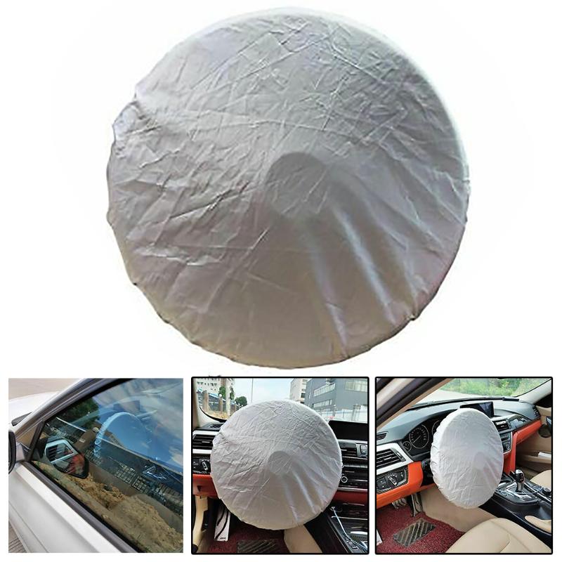 Silver Universal Car Steering Wheel Sun Shade Cover Aluminum Film & Acupuncture Cotton Material Sun Heat Shield Cover
Silver Universal Car Steering Wheel Sun Shade Cover Aluminum Film & Acupuncture Cotton Material Sun Heat Shield Cover