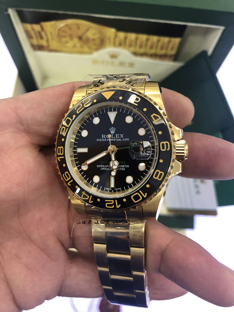 With original box High Quality Wristwatches Ceramic Bezel Black Dial Gold GMT 116718 Asia 2813 Movement Automatic Mens Men's Watch Watches, Slivery;brown
With original box High Quality Wristwatches Ceramic Bezel Black Dial Gold GMT 116718 Asia 2813 Movement Automatic Mens Men's Watch Watches, Slivery;brown