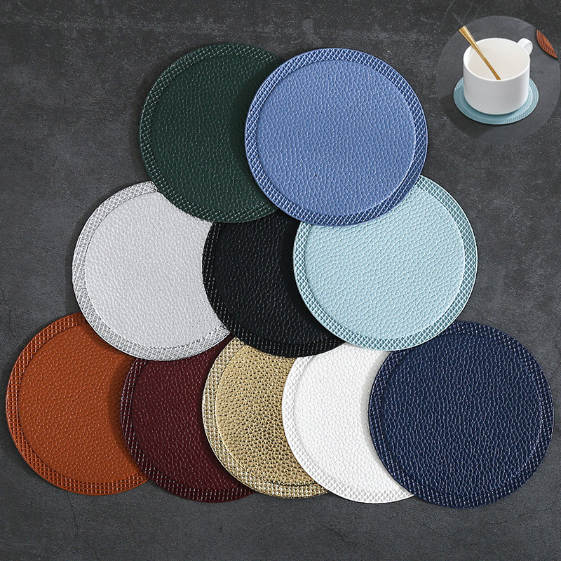 High quality leather round 10CM heat-resistant non-slip bar restaurant coffee beverage mat small gift placemat
High quality leather round 10CM heat-resistant non-slip bar restaurant coffee beverage mat small gift placemat
