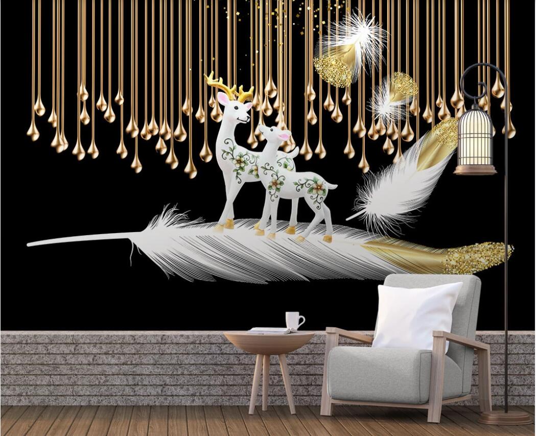 3d wallpaper custom photo murals New Chinese abstract golden line feather elk embossed TV background wall decor wall art pictures, Non-woven fabric
3d wallpaper custom photo murals New Chinese abstract golden line feather elk embossed TV background wall decor wall art pictures, Non-woven fabric