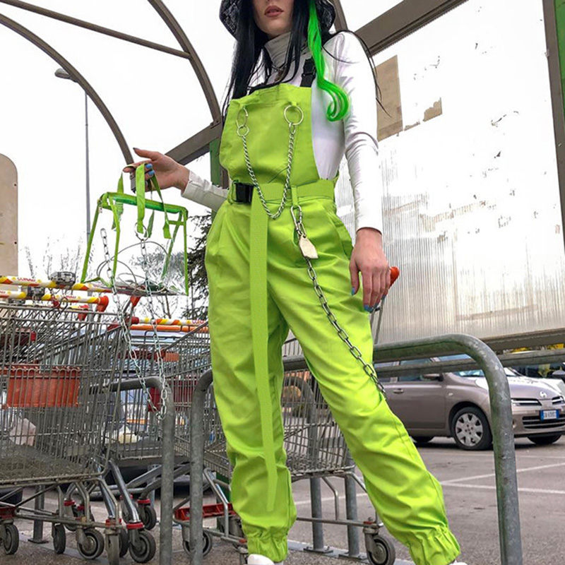 Februaryfrost 2020 Women Chains Buckles Suspenders Jumpsuit Pockets Overalls Trousers Loose Streetwear Capris Casual Pants, Green
Februaryfrost 2020 Women Chains Buckles Suspenders Jumpsuit Pockets Overalls Trousers Loose Streetwear Capris Casual Pants, Green