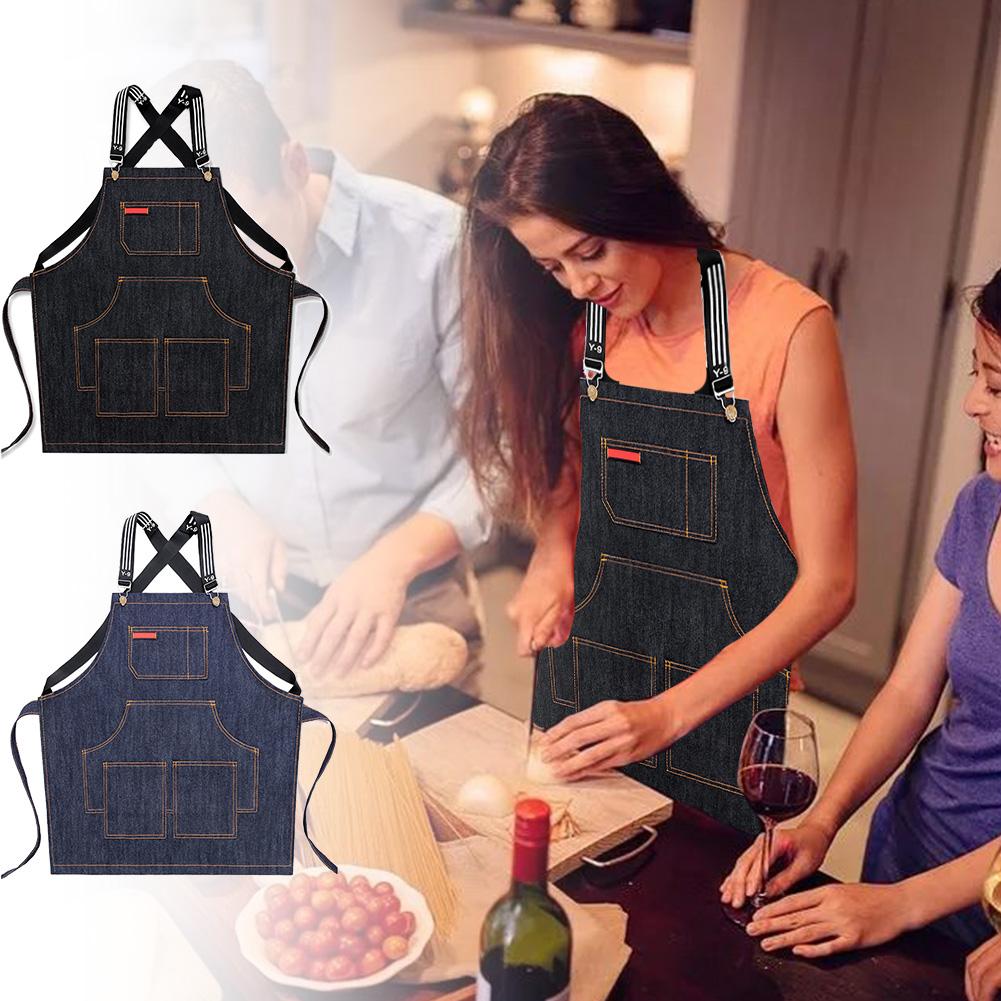Cowboy Apron Korean Fashion Anti-fouling Kitchen Cafe Apron Men And Women Work Multi-pocket Design Barista Barber Shop Paintin
Cowboy Apron Korean Fashion Anti-fouling Kitchen Cafe Apron Men And Women Work Multi-pocket Design Barista Barber Shop Paintin