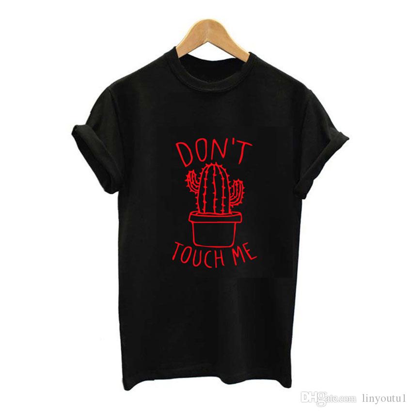 2020 Cactus Printed Women's T-Shirt Cotton Harajuku Summer Female Top Tee For Lady Girl Funny Round neck T-shirts Hipster