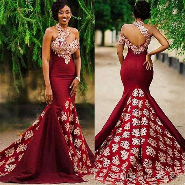 2020 Elegant Burgundy One Shoulder Prom Dresses Appliques Mermaid Sexy Backless Formal Evening Dress Occasion Party Wear robes de soirée, Dark red
2020 Elegant Burgundy One Shoulder Prom Dresses Appliques Mermaid Sexy Backless Formal Evening Dress Occasion Party Wear robes de soirée, Dark red