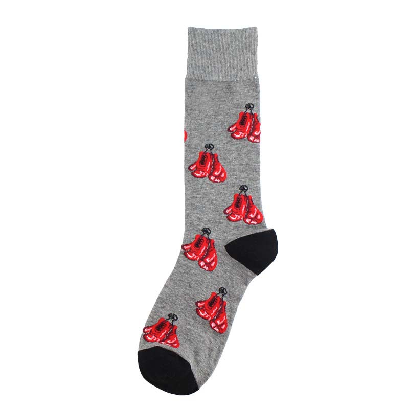New men's Crew Socks Funny Cotton Harajuku Creative Beer Elephant Boxing Pattern Trend Fashion Men's Socks Christmas Sock Gift